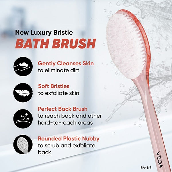 Vega New Luxury Bristle Bath Brush - BA-1/3