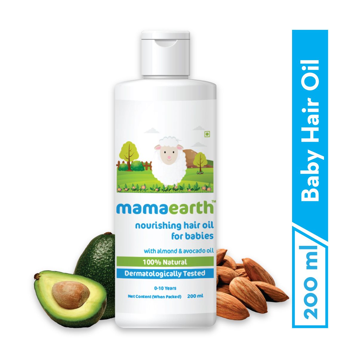Mamaearth Nourishing Hair Oil for Babies with Almond and Avocado Oil, 200ml - Image 2 - Buy from Indicrest