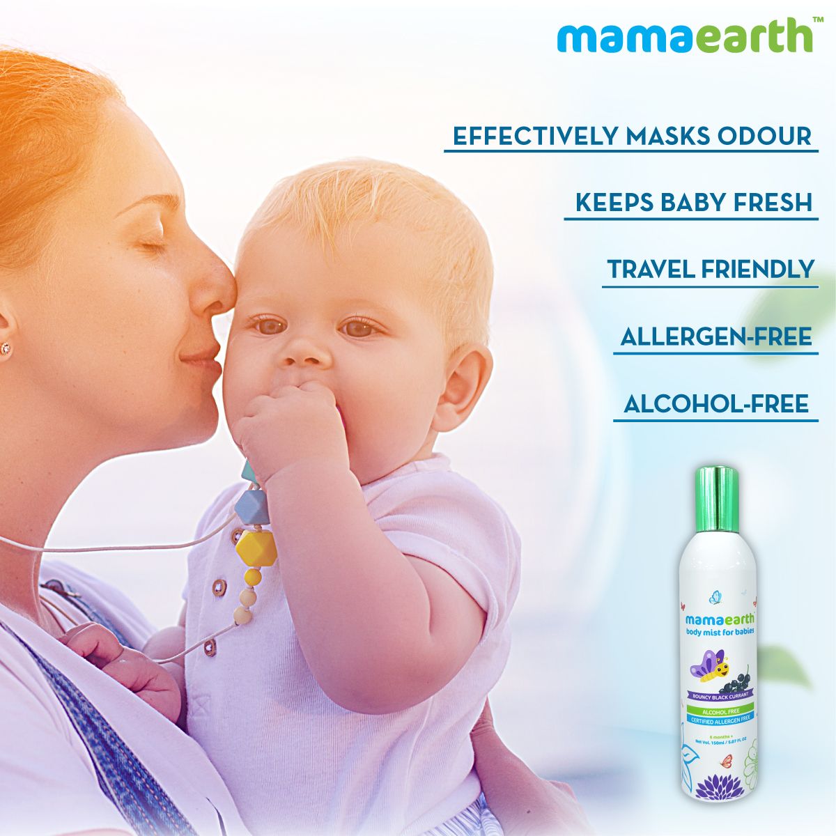 Mamaearth Bouncy Black Currant Body Mist For Babies - Image 2 - Buy from Indicrest