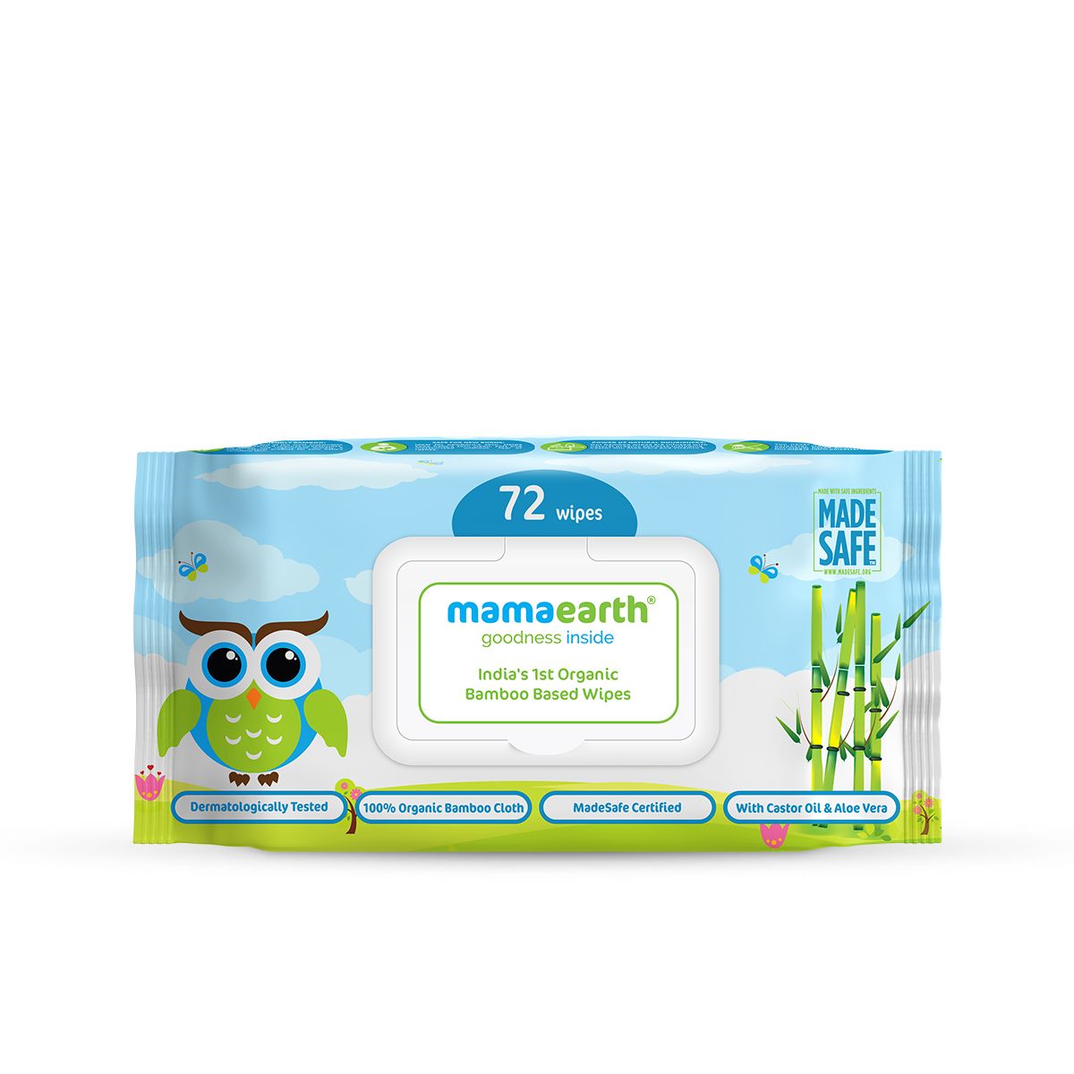 Mamaearth Organic Bamboo Based Baby Wipes, Pack of 3 X 72g - Image 8 - Buy from Indicrest