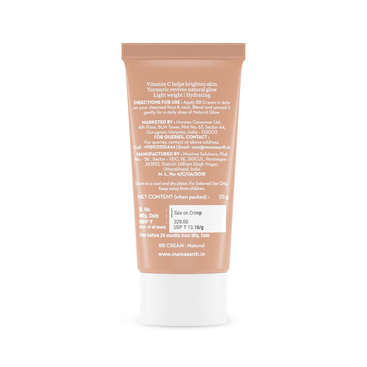 Mamaearth Glow Serum BB Cream with Vitamin C & Turmeric, 25g - Image 7 - Buy from Indicrest