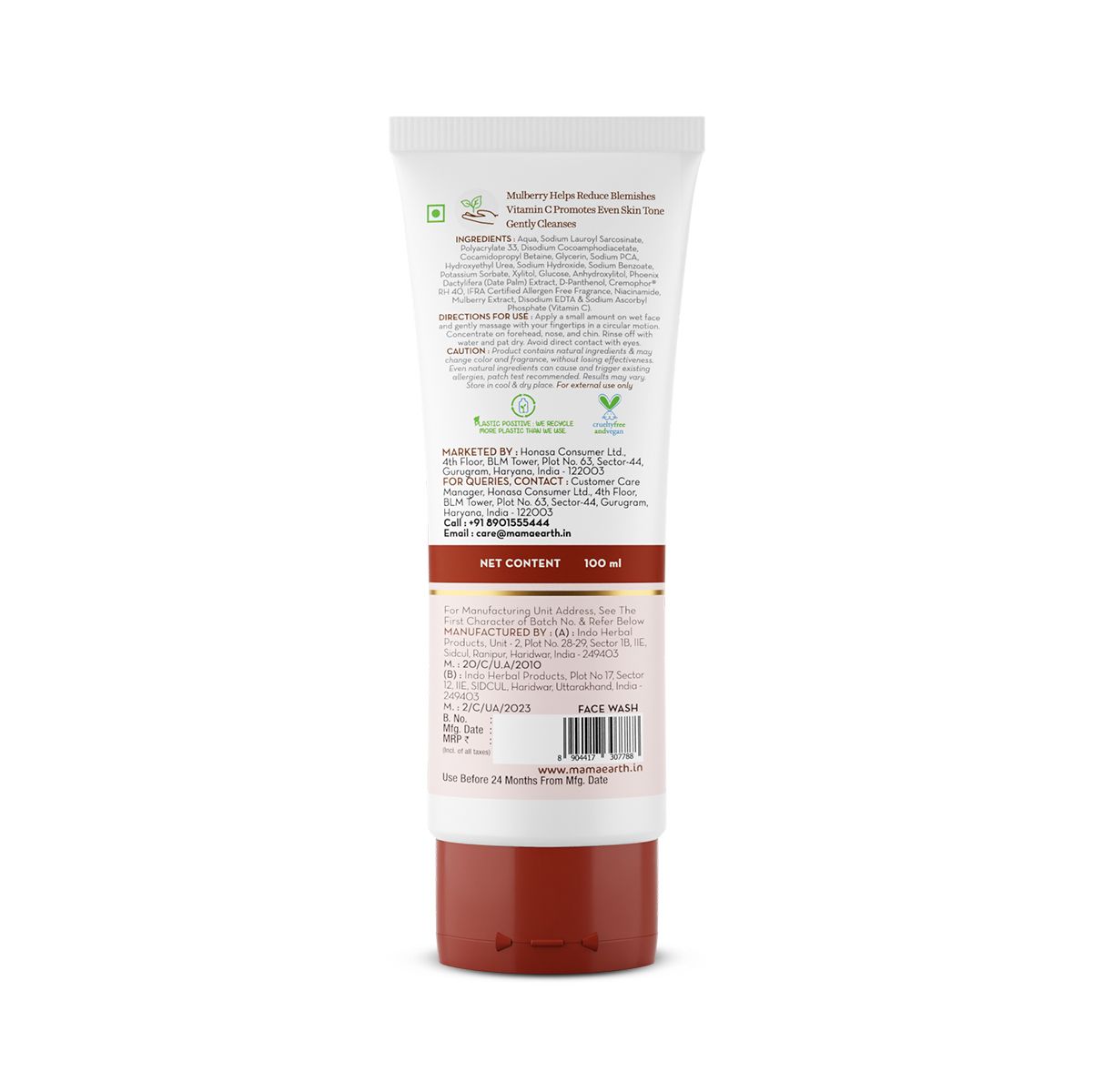 Mamaearth Bye Bye Blemishes X Face Wash with Mulberry and Vitamin C for Even Skin Tone, 100ml - Image 7 - Buy from Indicrest
