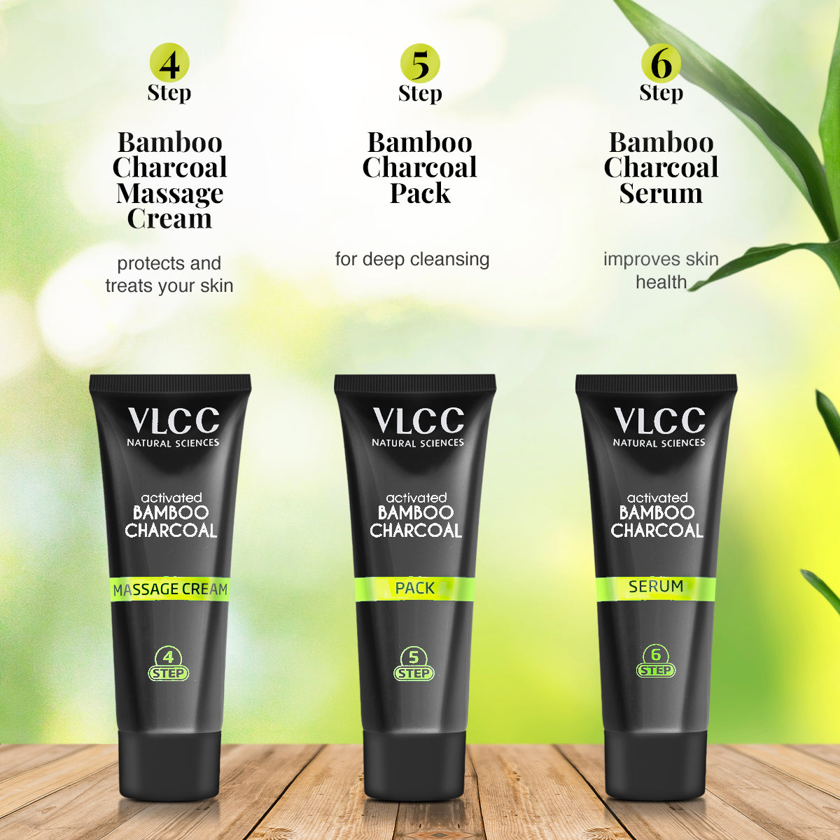 VLCC Activated Bamboo Charcoal Facial Kit Balanced and Glowing Skin - 60 g - Image 6 - Buy from Indicrest