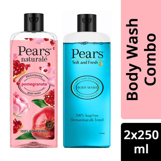 Pears Soft & Fresh And Naturale Brightening Pomegranate Body Wash Combo Buy at Indicrest