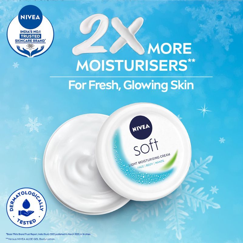 Nivea Soft Light Cream (Pack of 2), 2 pieces Buy at Indicrest Image 2
