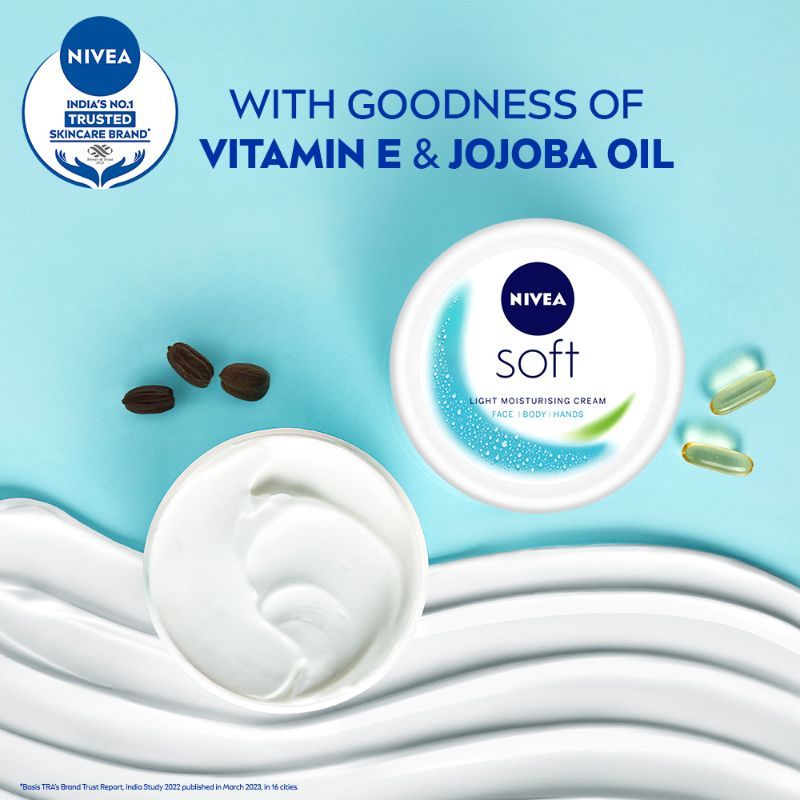 Nivea Soft Light Cream (Pack of 2), 2 pieces Buy at Indicrest Image 3