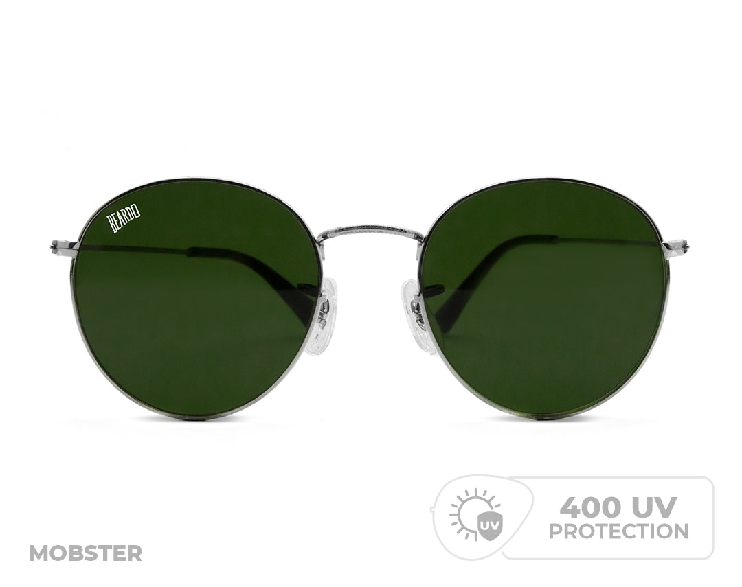 Beardo Mobster Sunglasses-Gun Metal UV-Pro - Buy from Indicrest