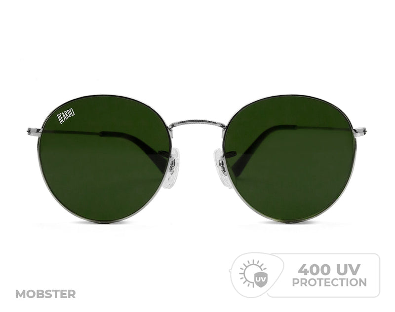 Beardo Mobster Sunglasses-Gun Metal UV-Pro - Buy from Indicrest