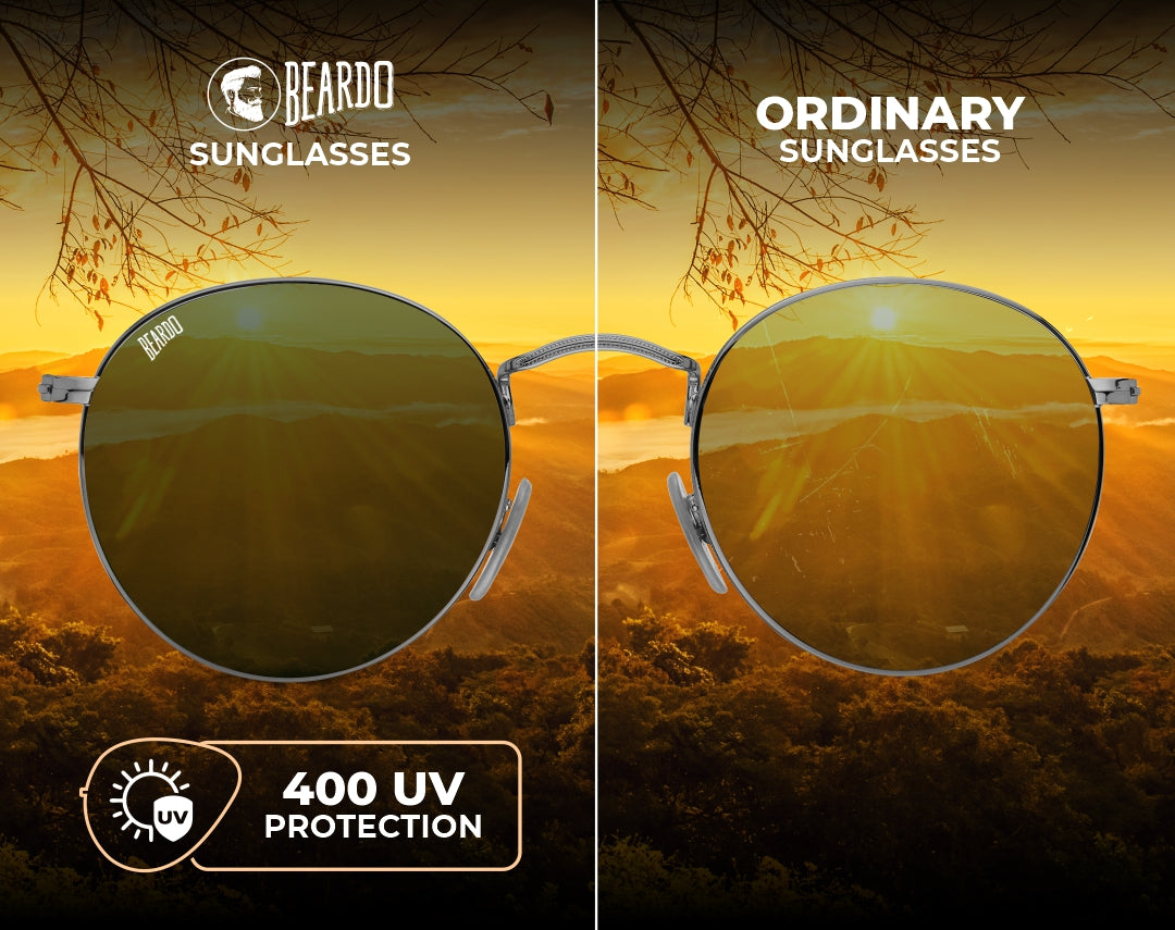 Beardo Mobster Sunglasses-Gun Metal UV-Pro - Image 5 - Buy from Indicrest