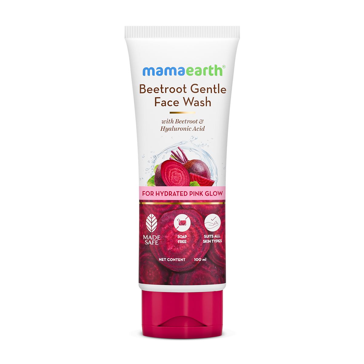 Mamaearth Beetroot Gentle Face Wash With Beetroot & Hyaluronic Acid, 100ml - Image 5 - Buy from Indicrest