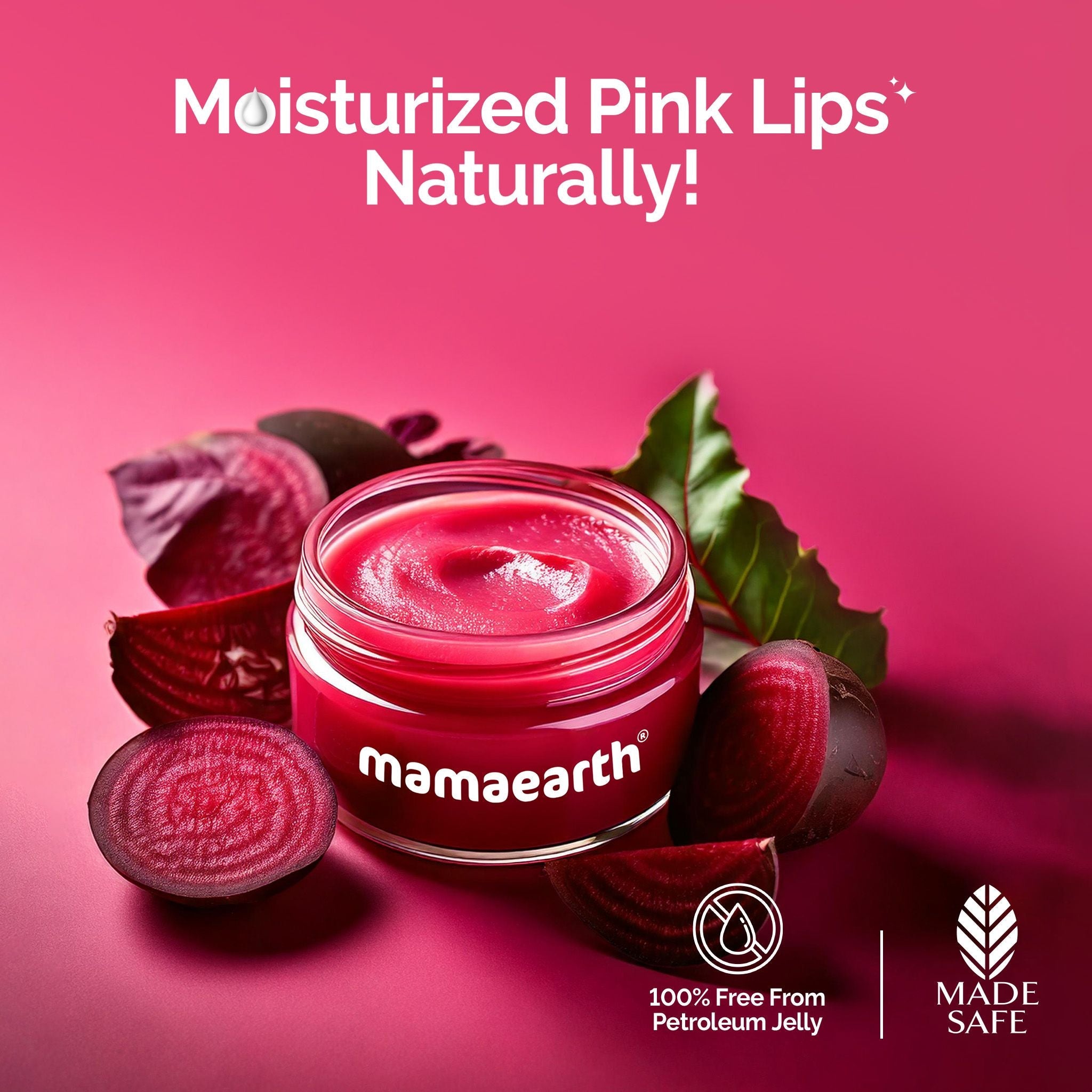 Mamaearth Beetroot Moisture Therapy Lip Balm with Beetroot & Hyaluronic Acid for Dry & Chapped Lips, 15g (Pack of 2) - Image 3 - Buy from Indicrest