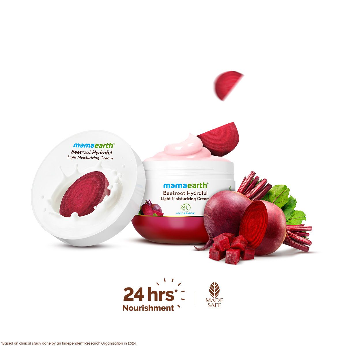 Mamaearth Beetroot Hydraful Moisturizer with Beetroot & Hyaluronic Acid for Natural Pink Glow, 200g - Buy from Indicrest