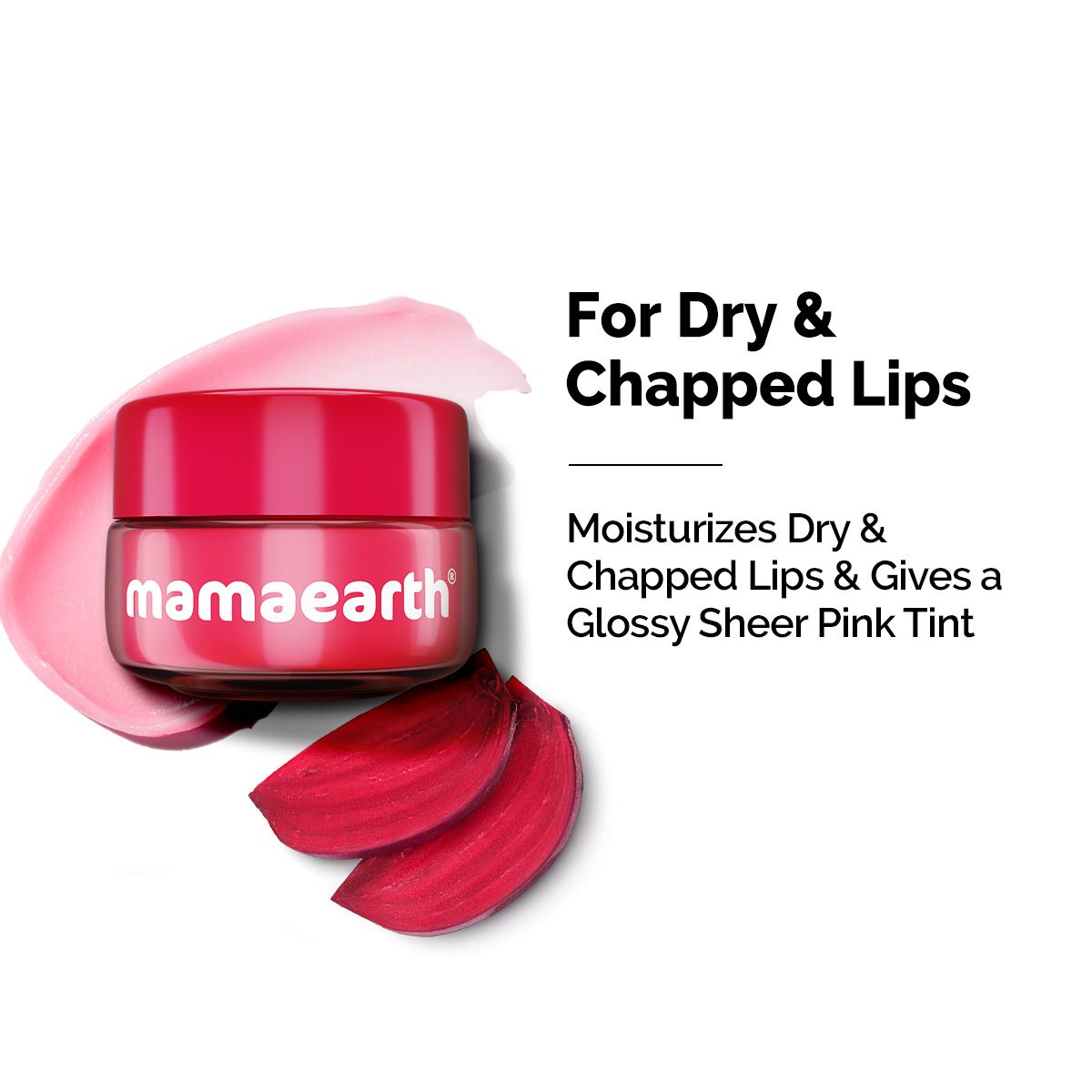 Mamaearth Beetroot Moisture Therapy Lip Balm with Beetroot & Hyaluronic Acid for Dry & Chapped Lips, 15g - Buy from Indicrest