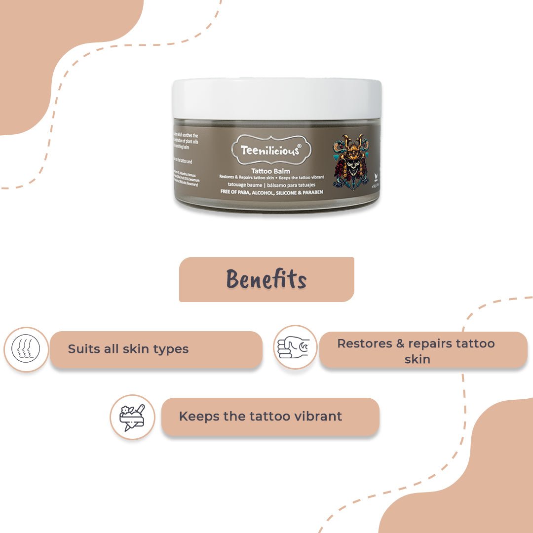 Fixderma Teenilicious Tattoo Balm | Tattoo Aftercare Cream For Old & New Tattoos, 50g - Image 2 - Buy from Indicrest