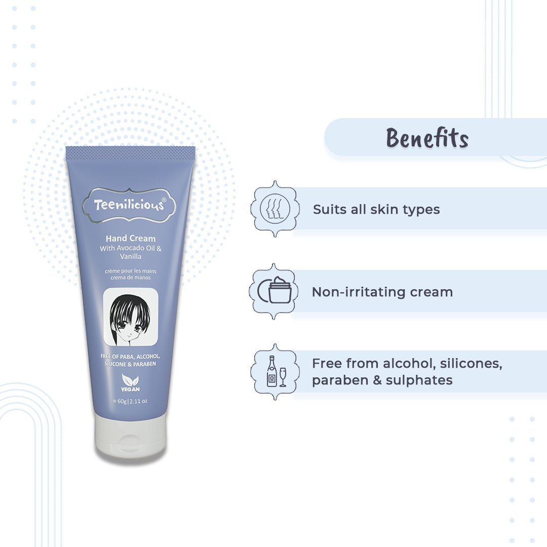 Fixderma Teenilicious Hand Cream With Avocado Oil & Vanilla | Hand Cream For Dry Hands, 60g - Image 2 - Buy from Indicrest