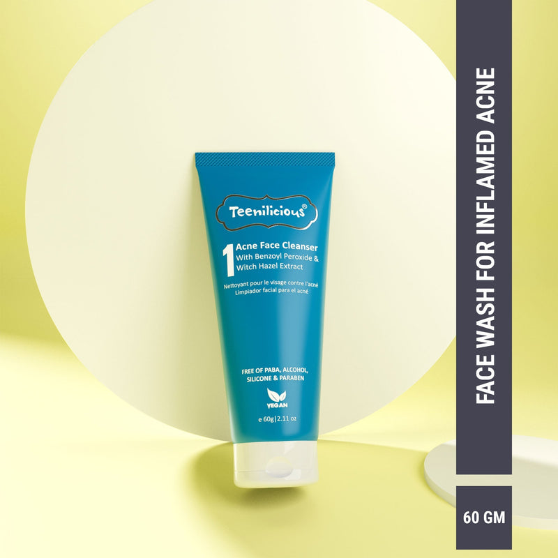 Fixderma Teenilicious Acne Face Cleanser With Benzoyl Peroxide | For Inflamed Acne, 60gm - Buy from Indicrest