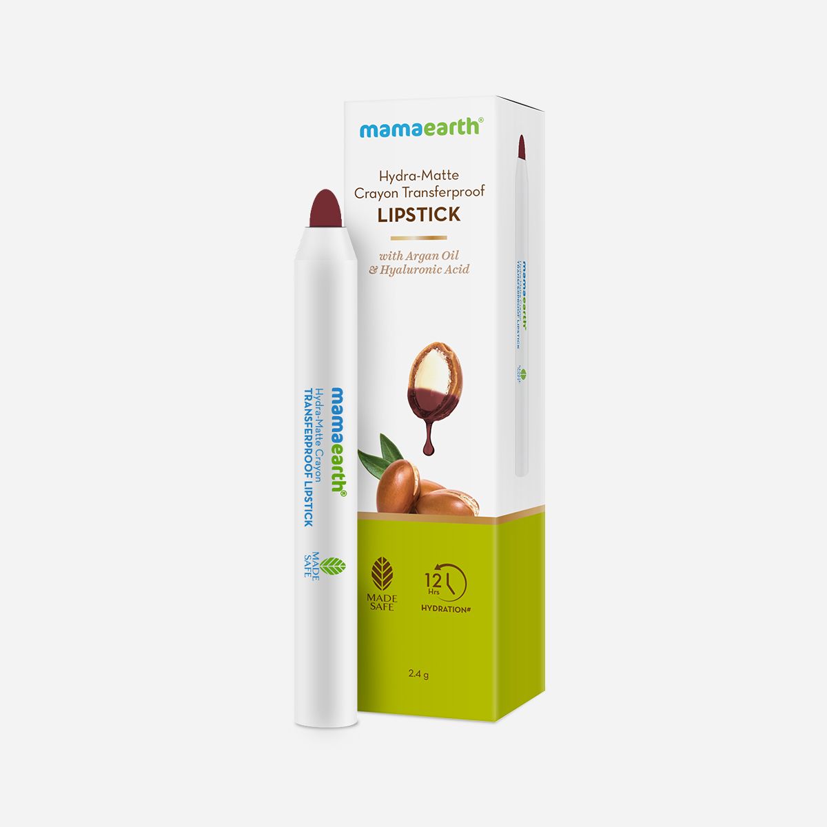 Mamaearth Hydra-Matte Crayon Transferproof Lipstick, 2.4g, Berry Red - Image 7 - Buy from Indicrest