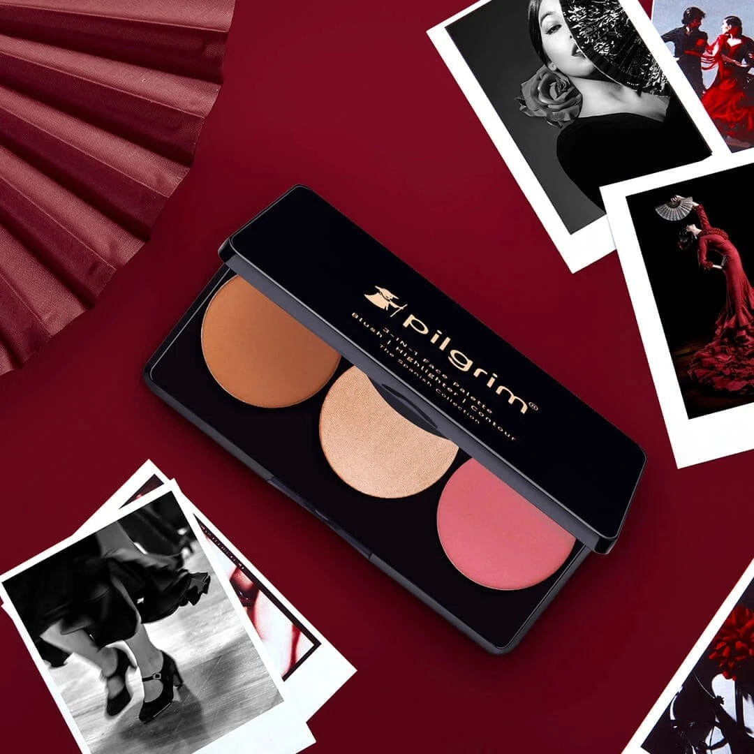 Pilgrim Rose Touch 3-in-1 Face Palette, 12g - Image 8 - Buy from Indicrest