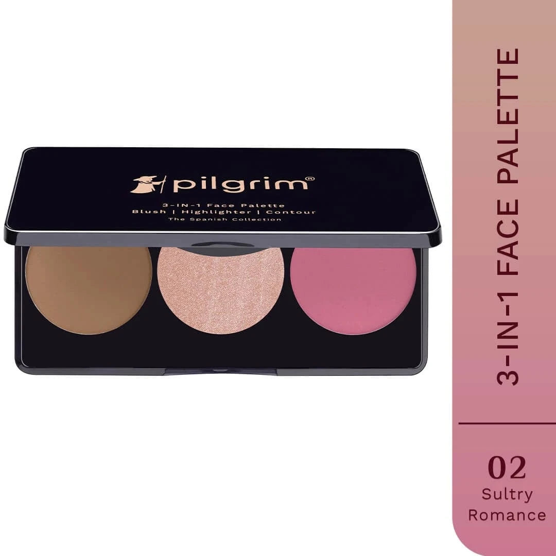 Pilgrim Rose Touch 3-in-1 Face Palette, Soft Elegance - 01 - Image 2 - Buy from Indicrest