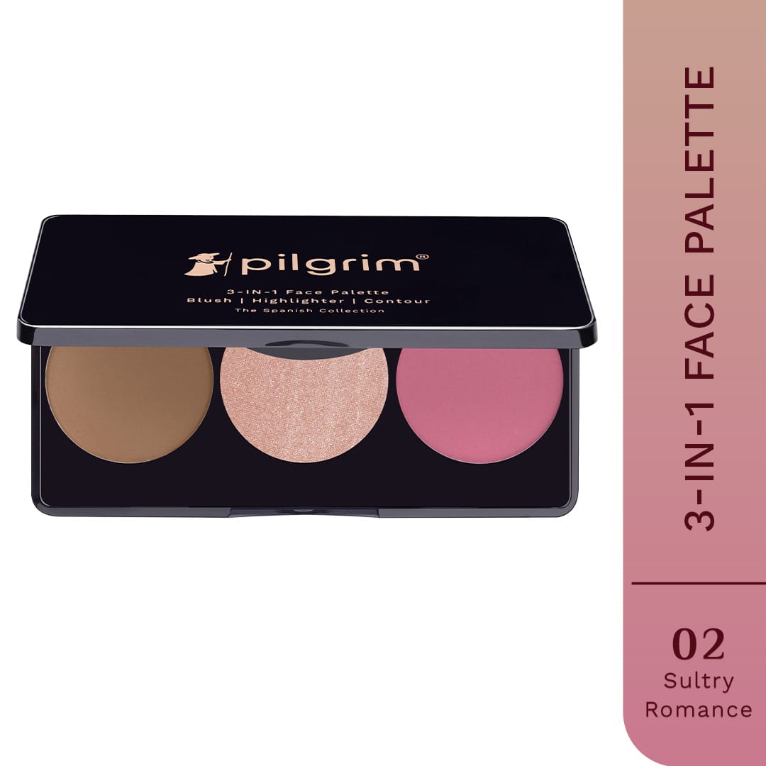 Pilgrim Rose Touch 3-in-1 Face Palette, 12g - Buy from Indicrest