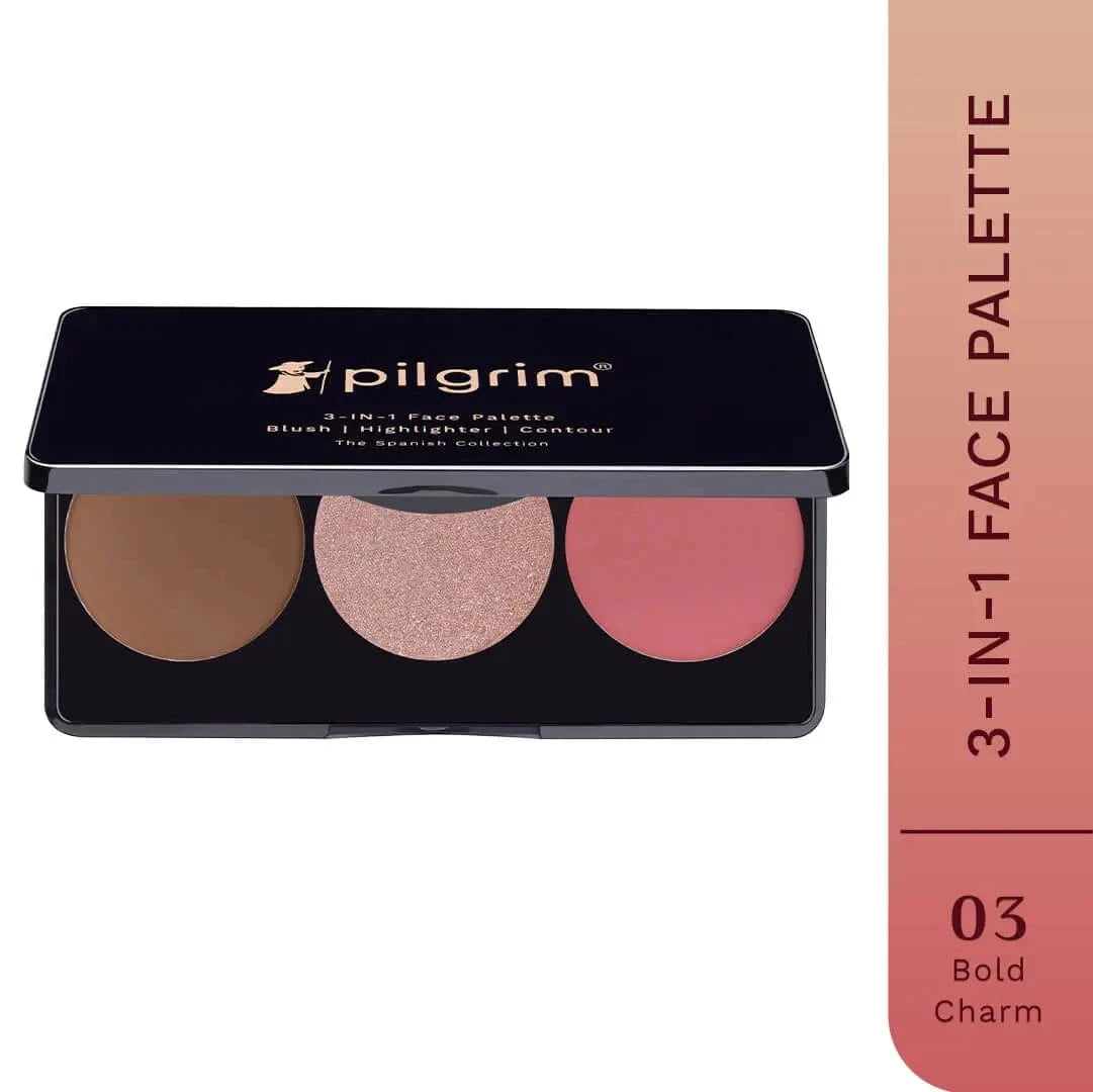 Pilgrim Rose Touch 3-in-1 Face Palette, Soft Elegance - 01 - Image 3 - Buy from Indicrest