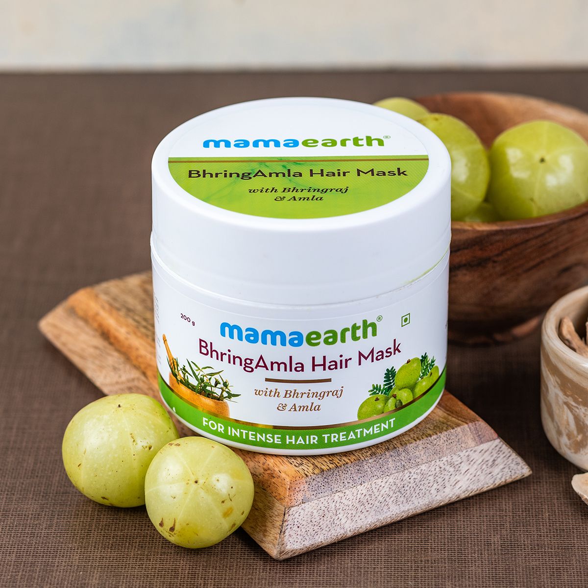 Mamaearth BhringAmla Hair Mask with Bhringraj and Amla for Intense Hair Treatment, 200g - Image 2 - Buy from Indicrest