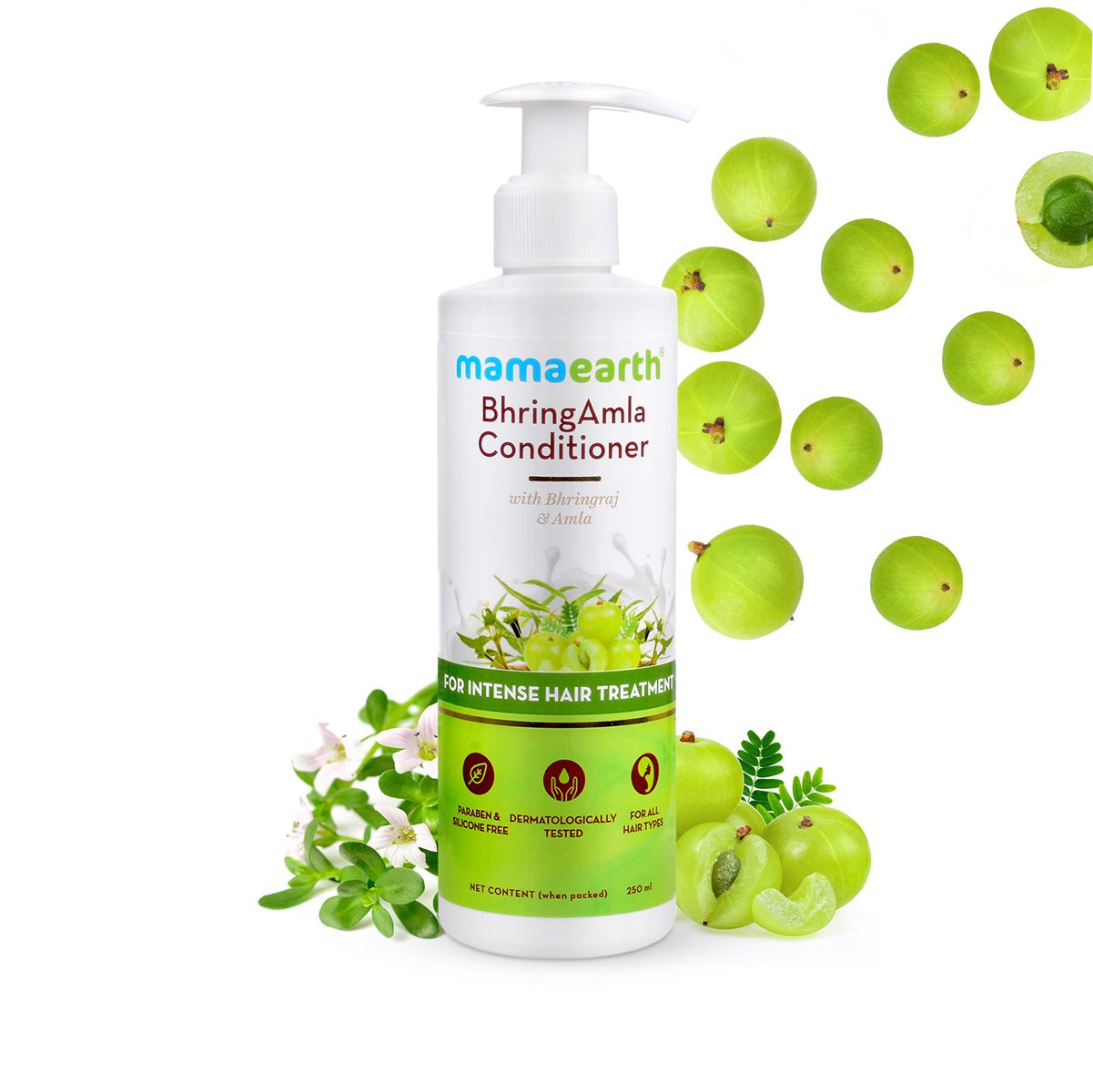Mamaearth BhringAmla Conditioner with Bhringraj and Amla for Intense Hair Treatment, 250ml - Buy from Indicrest