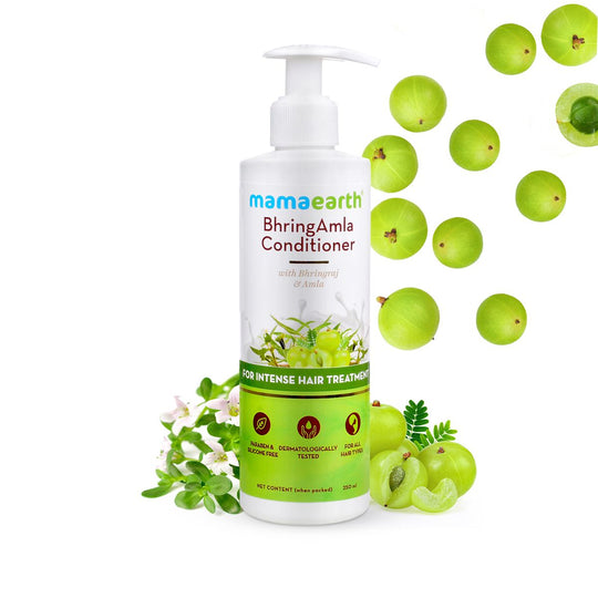 Mamaearth BhringAmla Conditioner with Bhringraj and Amla for Intense Hair Treatment, 250ml - Buy from Indicrest