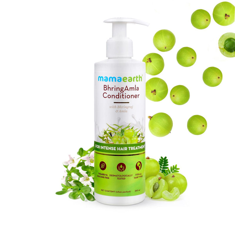 Mamaearth BhringAmla Conditioner with Bhringraj and Amla for Intense Hair Treatment, 250ml - Buy from Indicrest