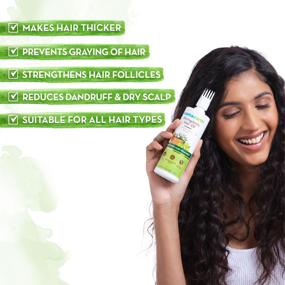 Mamaearth BhringAmla Hair Oil with Bhringraj and Amla for Intense Hair Treatment, 250ml - Image 3 - Buy from Indicrest