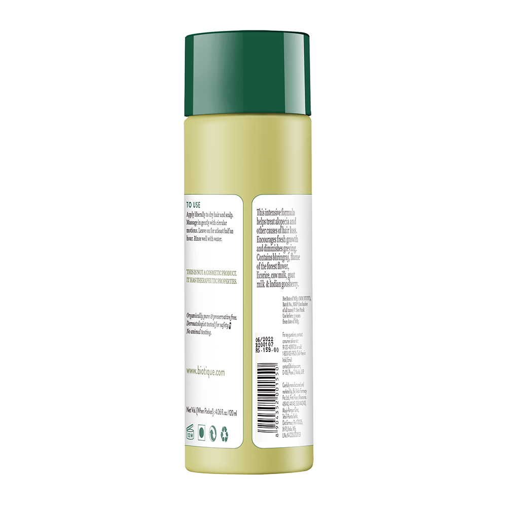 Biotique Bhringraj Anti Hair fall therapeutic Hair oil, 120ml - Image 3 - Buy from Indicrest