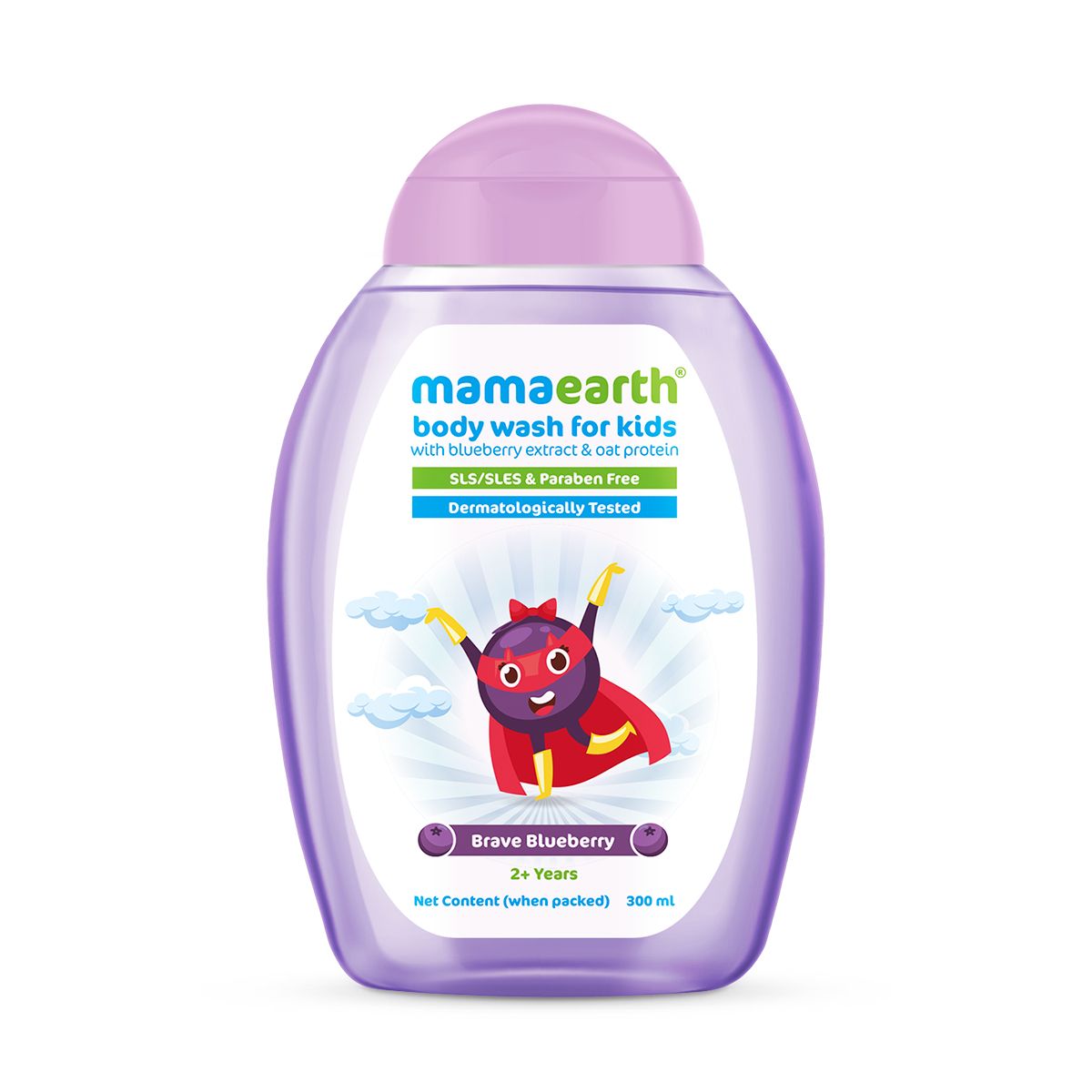 Mamaearth Brave Blueberry Body Wash For Kids with Blueberry and Oat Protein, 300ml - Image 7 - Buy from Indicrest