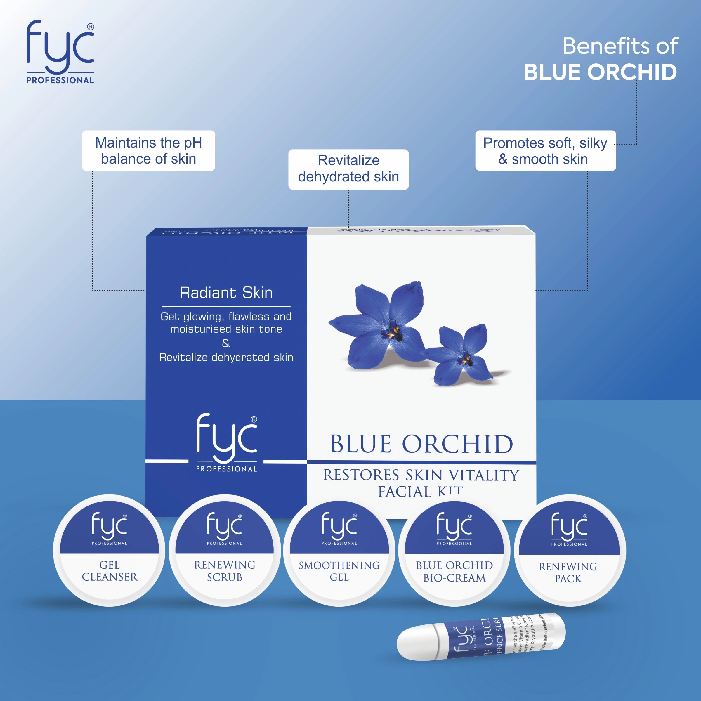 fyc-professional-blue-orchid-for-fresh-bright-complexion-facial-kit-260g - Image 2 - Buy from Indicrest