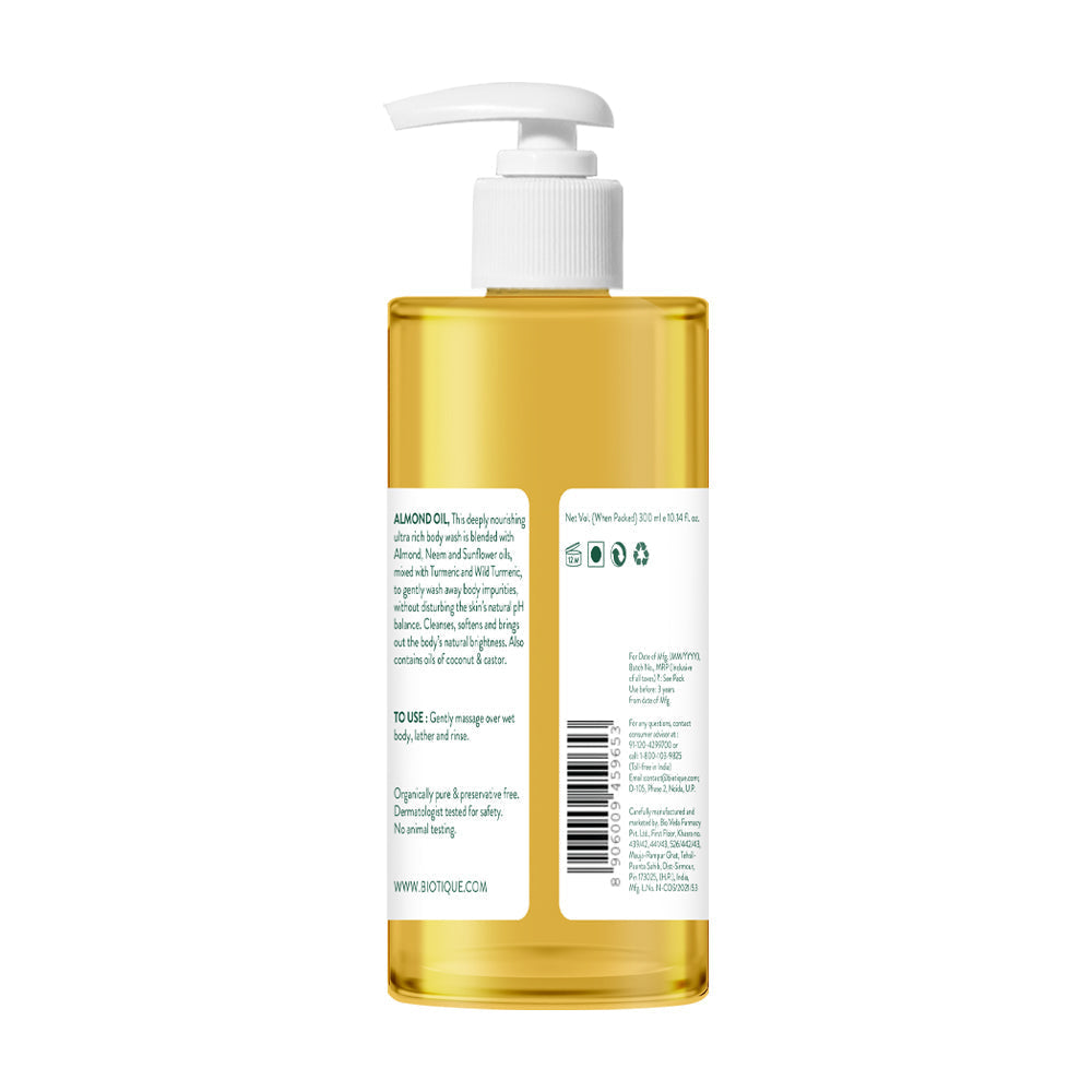 Biotique Almond Oil Ultra Rich Body Wash, 300ml - Image 2 - Buy from Indicrest
