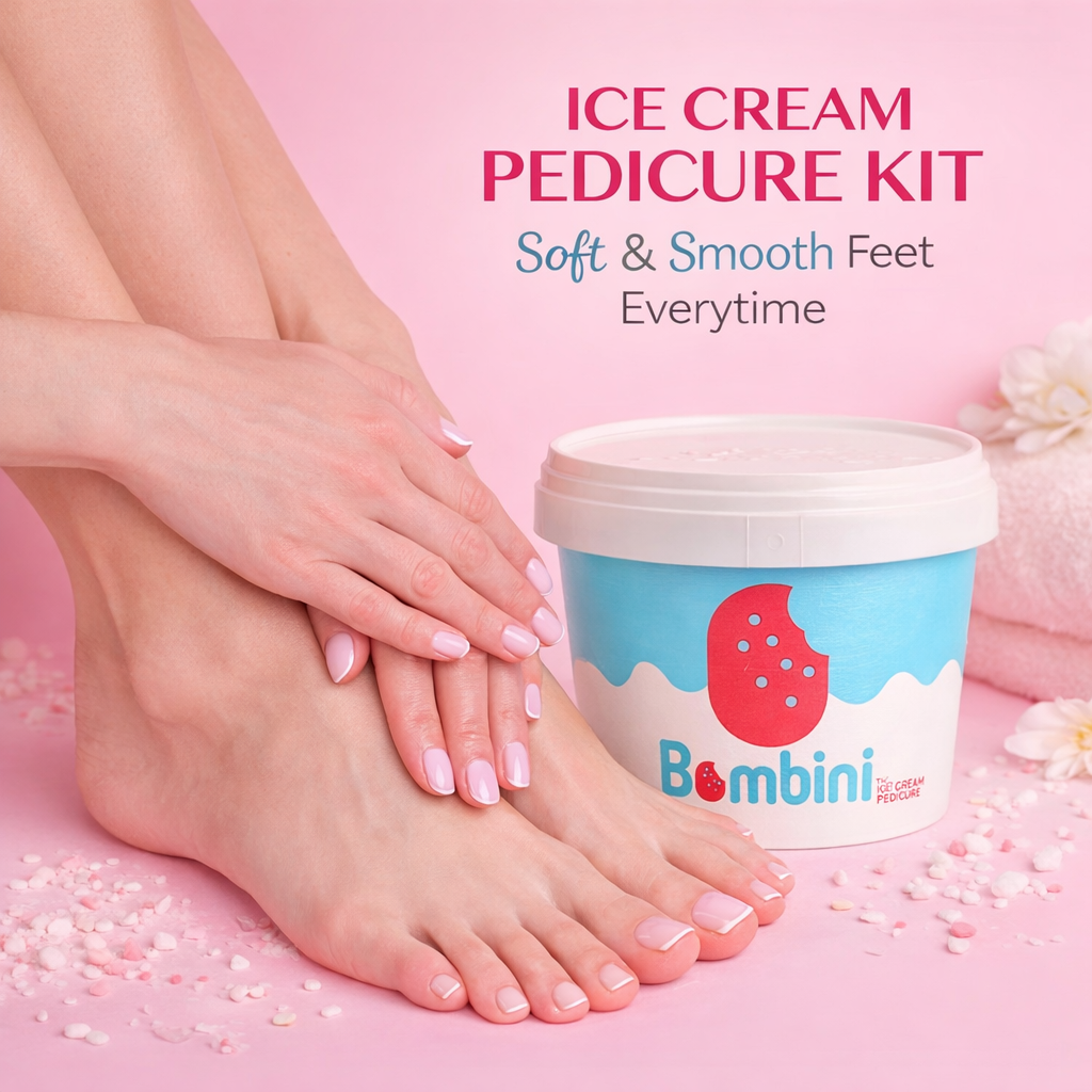 Bombini Ice Cream Pedicure Kit single use 130g product image for smooth and refreshed feet by Indicrest