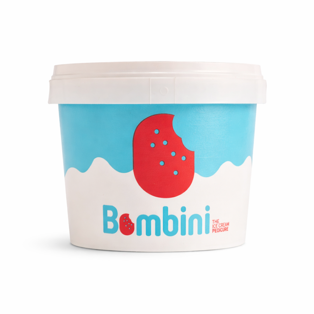 Bombini The Ice Cream Pedicure Kit single-use 130g refreshing foot spa treatment kit tub image by Indicrest