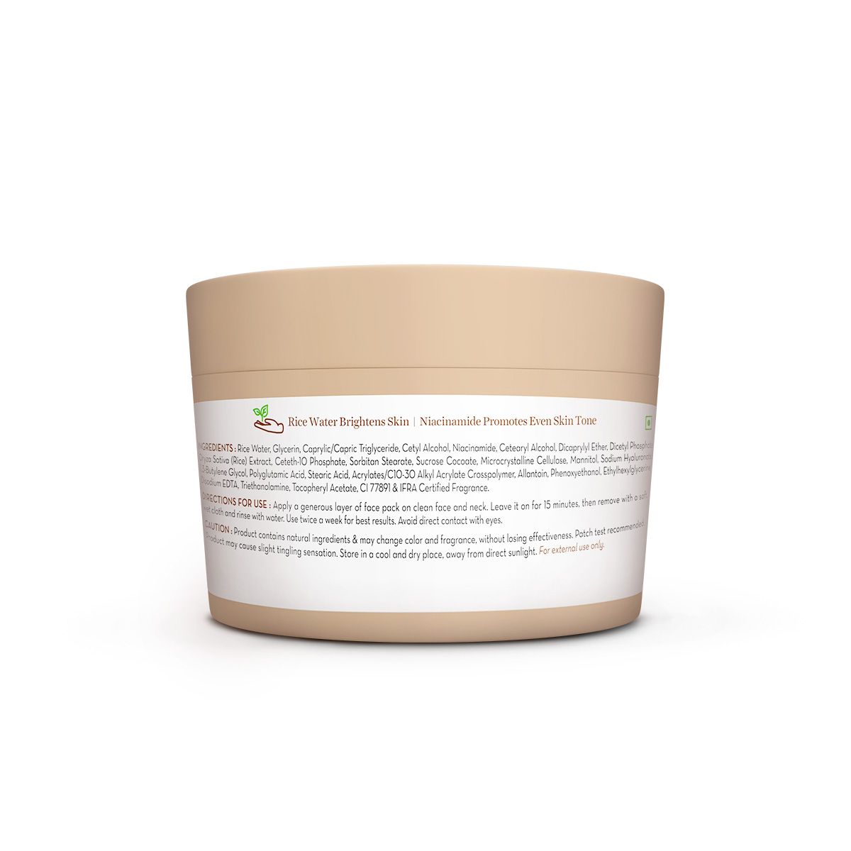Mamaearth Rice Dewy Bright Face Pack with Rice Water & Niacinamide for For Glass Skin, 200g - Image 9 - Buy from Indicrest