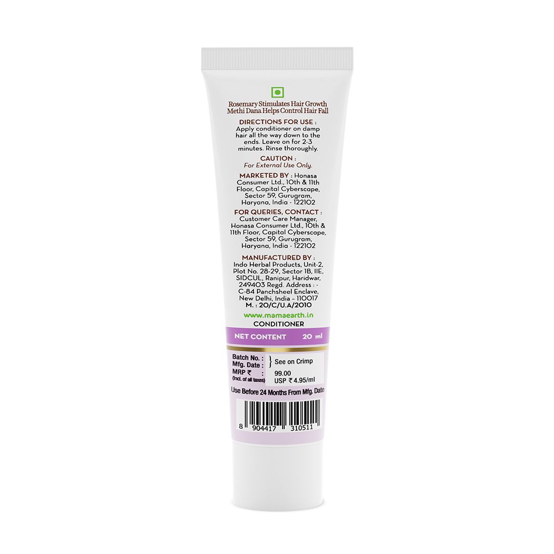 Mamaearth Rosemary Anti-Hair Fall Conditioner, 20ml - Image 2 - Buy from Indicrest