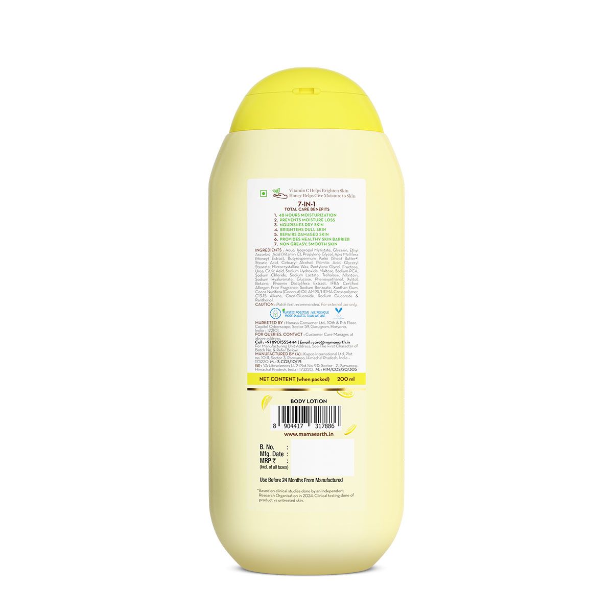 Mamaearth Vitamin C Daily Glow Body Lotion For Skin Brightening, 200ml - Image 8 - Buy from Indicrest