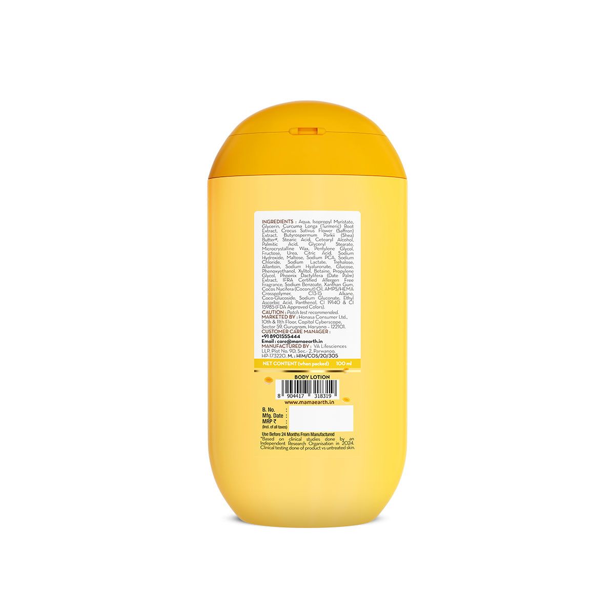 Mamaearth Ubtan Moisturizing Body Lotion with Turmeric & Saffron for Glowing Skin, 100ml - Image 8 - Buy from Indicrest