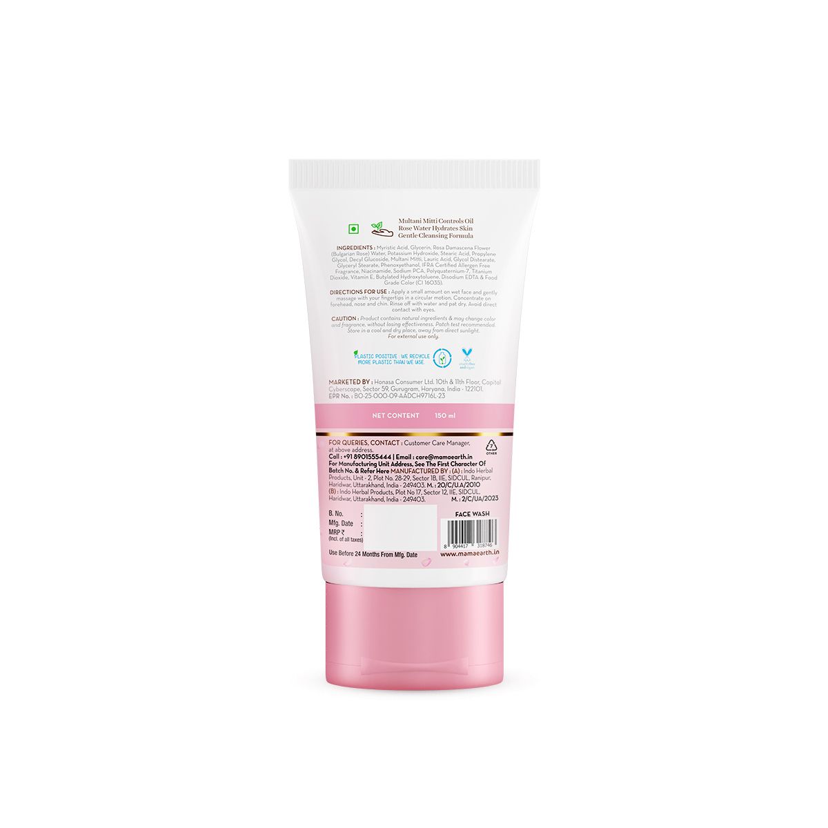 Mamaearth Multani Mitti Oil Balance Face Wash with Multani Mitti & Bulgarian Rose for Normal to Oily Skin, 150ml - Image 8 - Buy from Indicrest