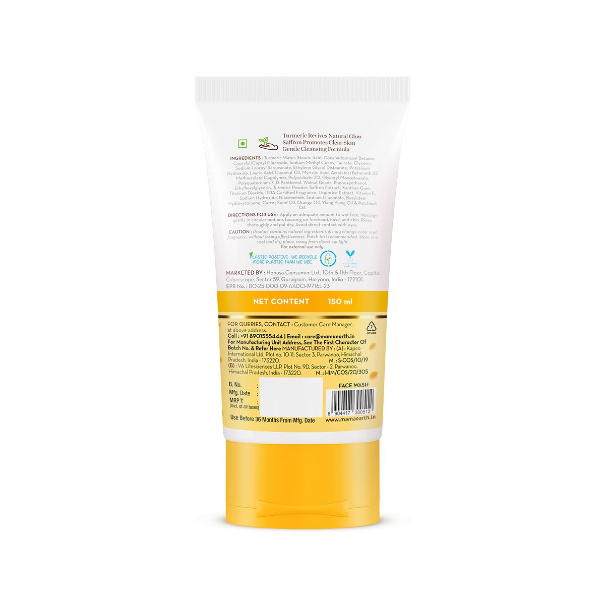 Mamaearth Ubtan Natural Glow Face Wash with Turmeric & Saffron for Tan Removal, 150ml - Image 10 - Buy from Indicrest