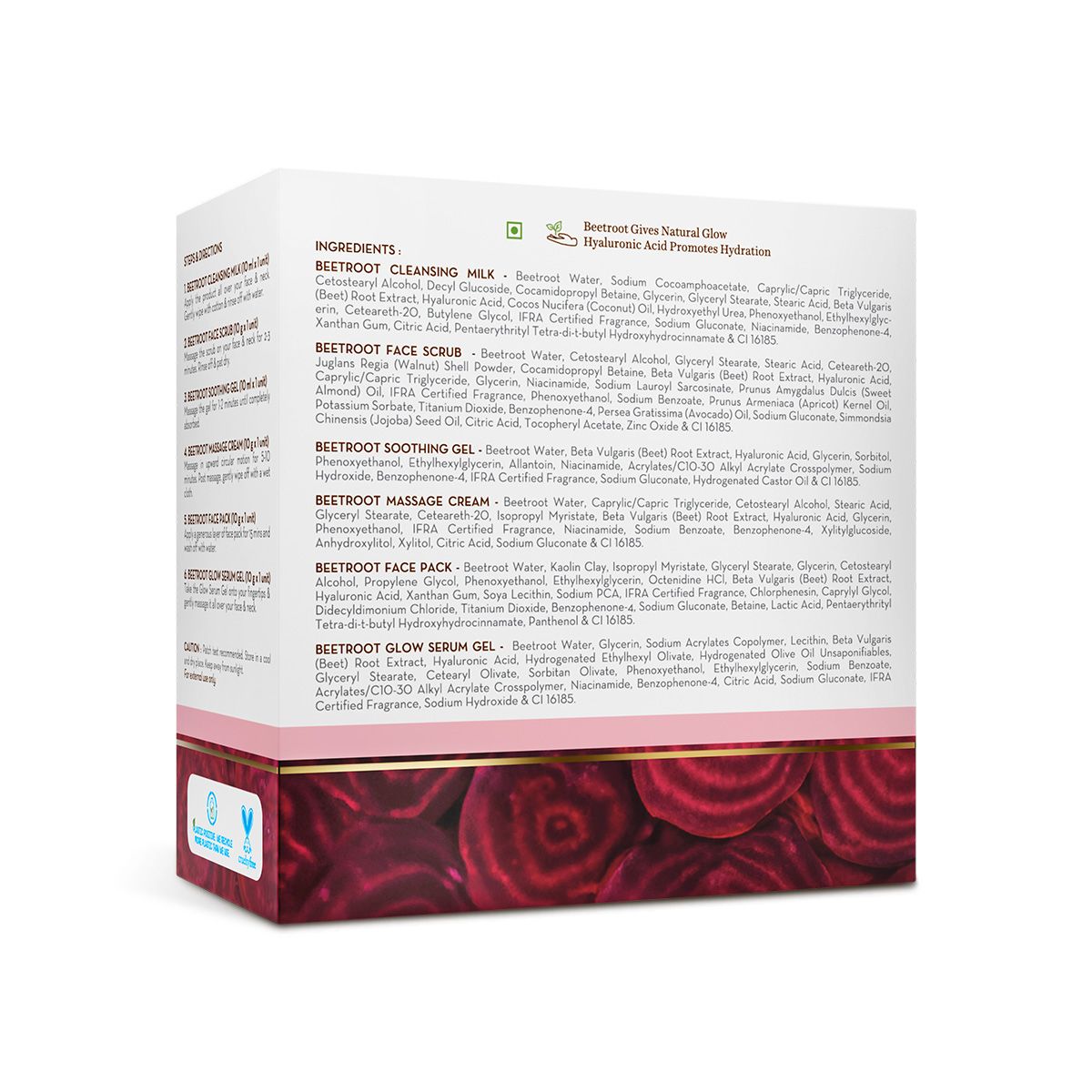 Mamaearth Beetroot Hydraful Facial Kit with Beetroot & Hyaluronic Acid, 2 X 10 ml + 4 X 10g - Image 7 - Buy from Indicrest