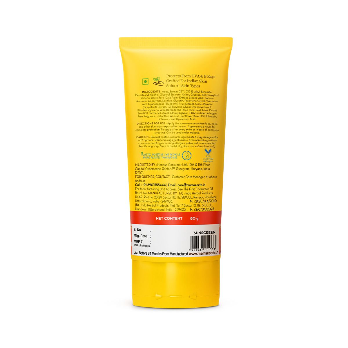 Mamaearth Ultra-Light Indian Sunscreen SPF 50 PA++++ 80g - Image 8 - Buy from Indicrest
