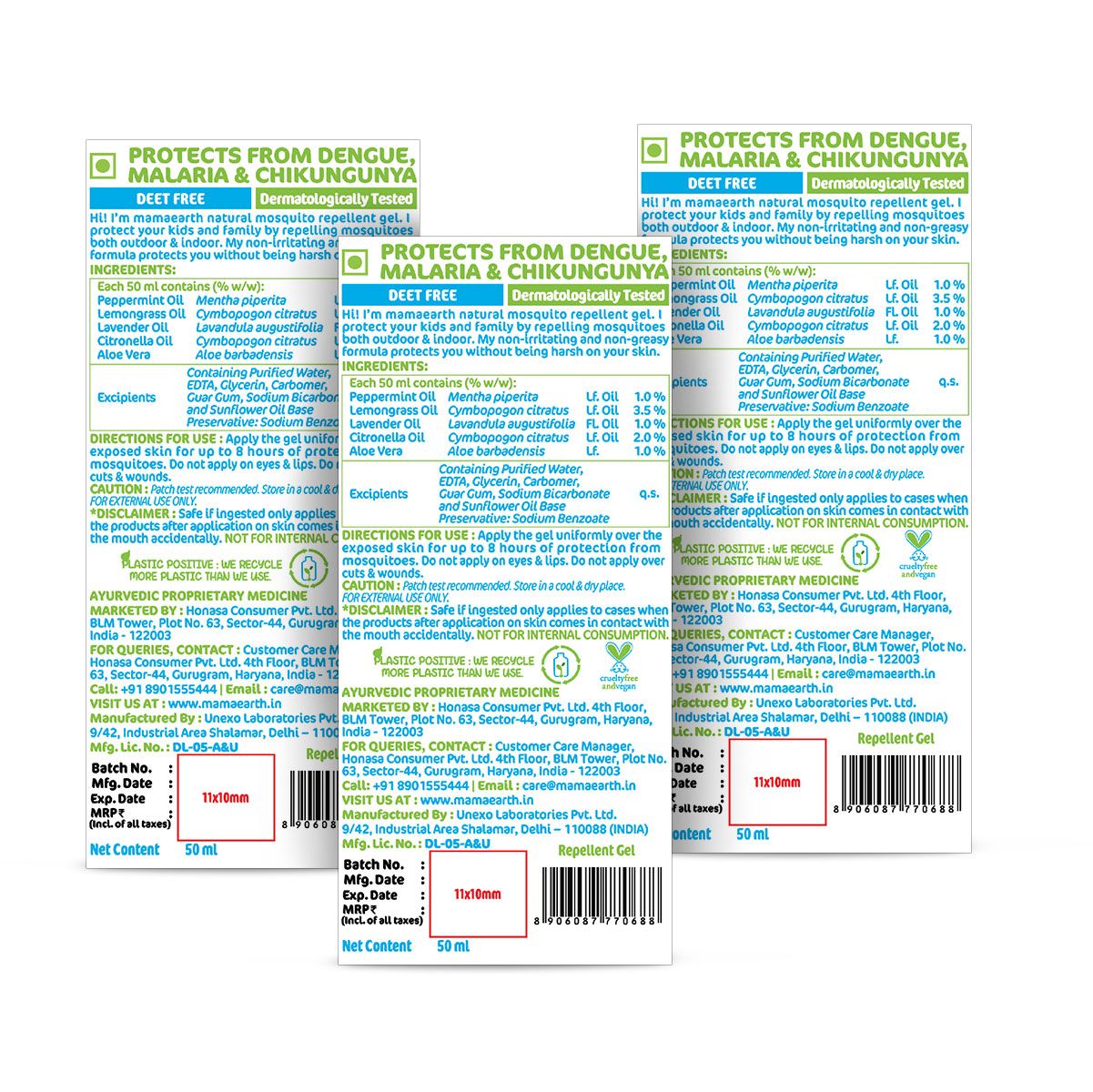 Mamaearth Natural Mosquito Repellent Gel, Pack of 3 X 50ml - Image 8 - Buy from Indicrest