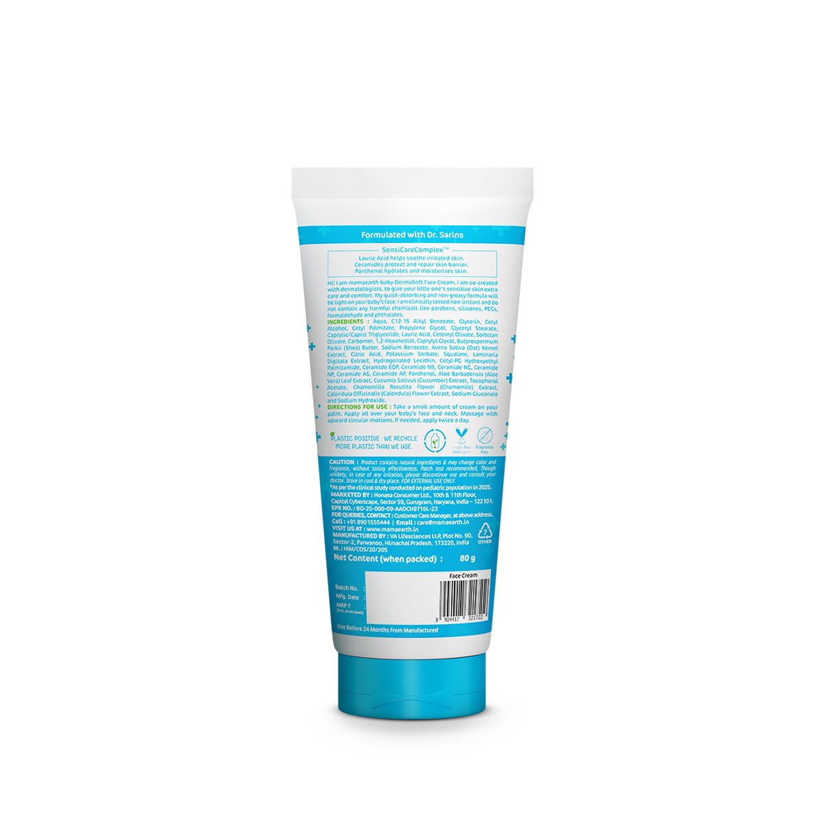 Mamaearth Baby DermaSoft Face Cream 80g - Image 10 - Buy from Indicrest