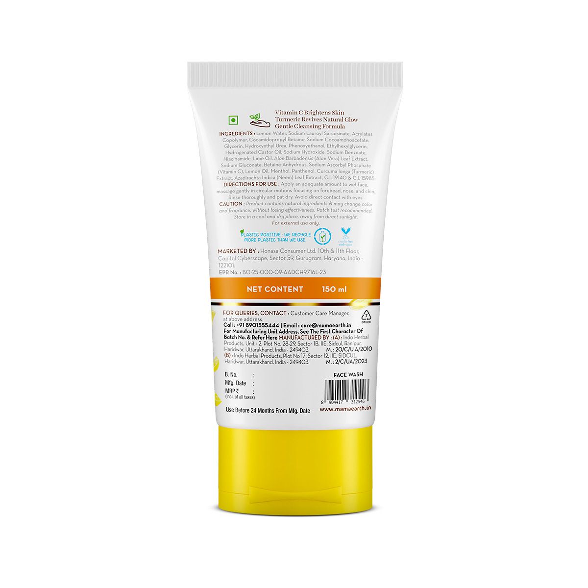 Mamaearth Vitamin C Face Wash with Vitamin C and Turmeric, 150ml - Image 8 - Buy from Indicrest