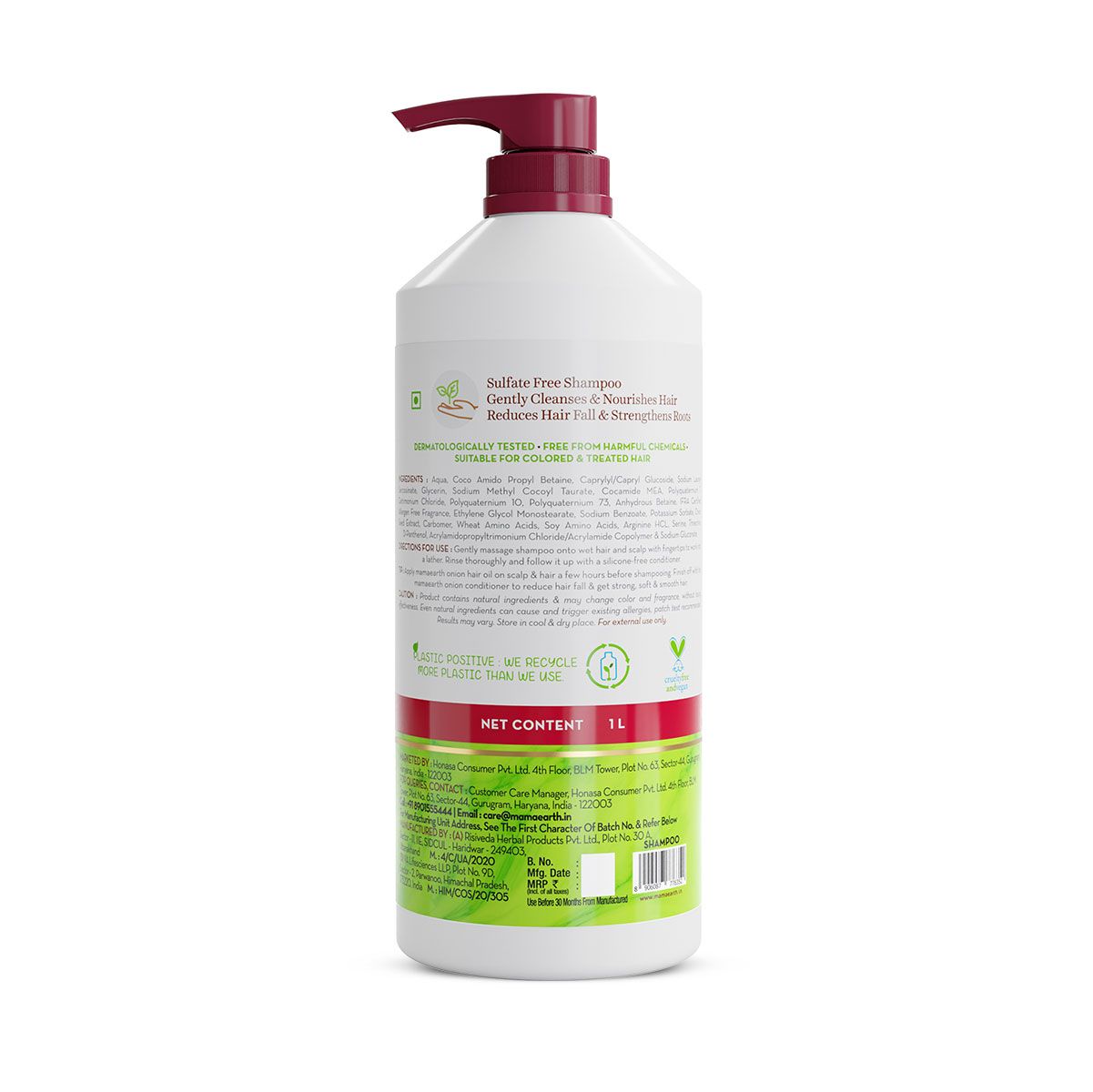 Mamaearth Onion Shampoo for Hair Growth and Hair Fall Control with Onion and Plant Keratin, 1000ml - Image 7 - Buy from Indicrest