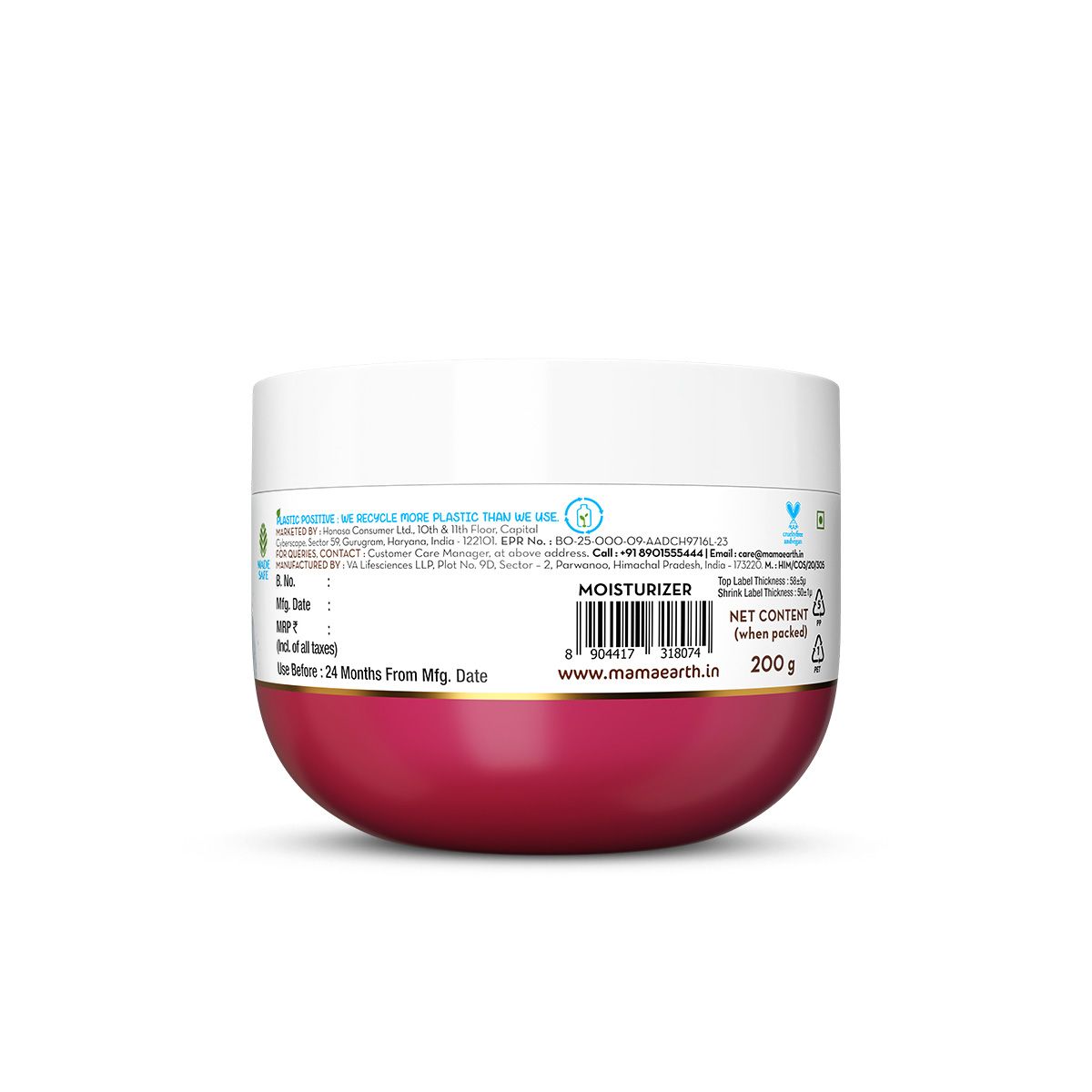 Mamaearth Beetroot Hydraful Moisturizer with Beetroot & Hyaluronic Acid for Natural Pink Glow, 200g - Image 9 - Buy from Indicrest