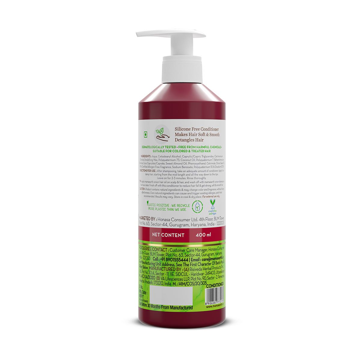 Mamaearth Onion Conditioner for Hair Growth and Hair Fall Control with Onion and Coconut, 400ml - Image 7 - Buy from Indicrest